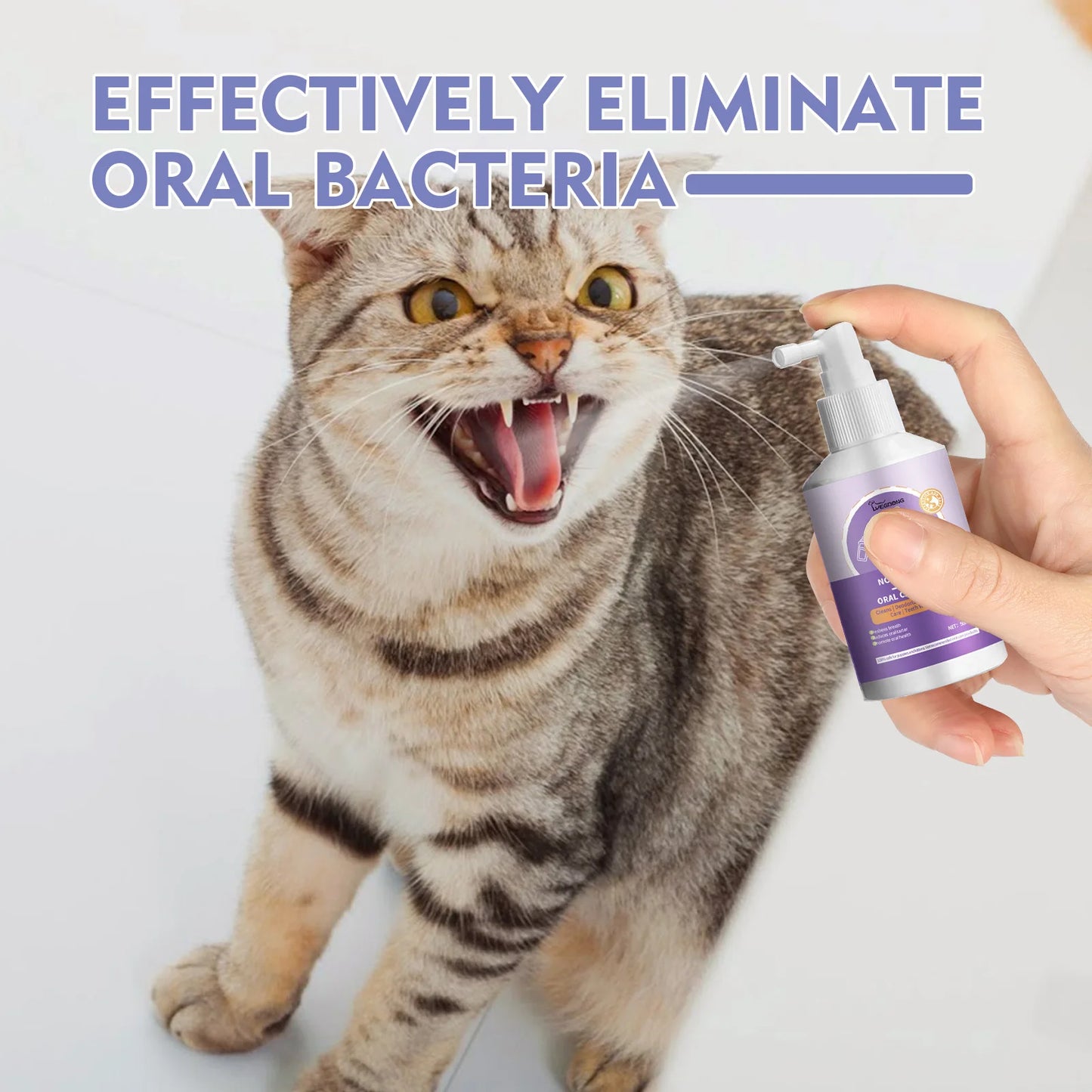 Pet oral cleaning spray