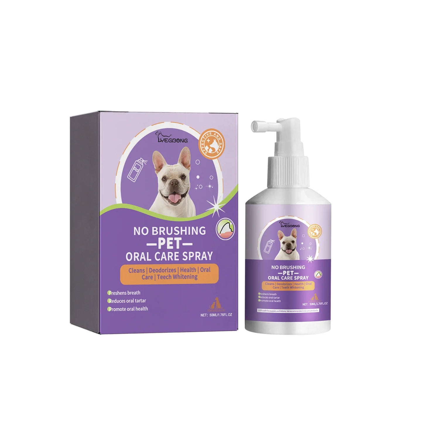 Pet oral cleaning spray