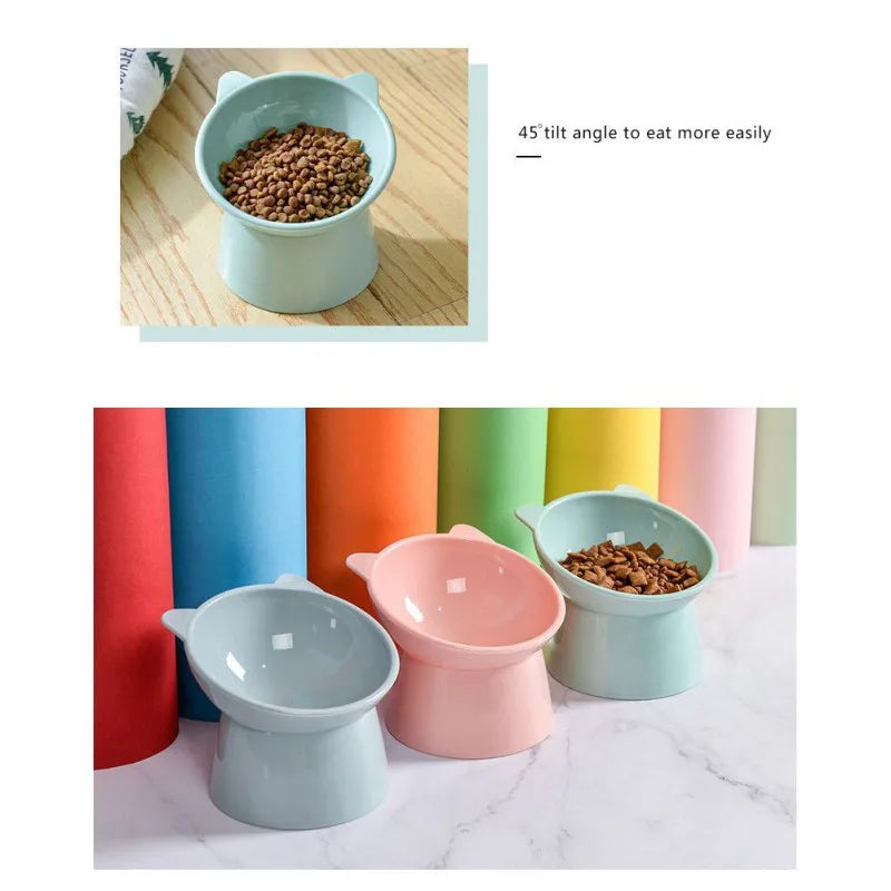 Standing pet feed bowl