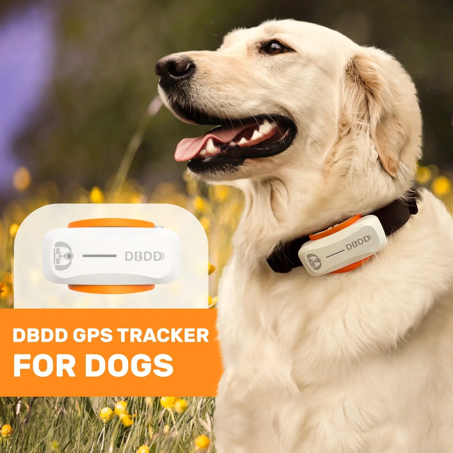 GPS Tracker for Dogs Waterproof Pet Location Smart Activity Tracker Real-time Tracking fit for Any Collar Android iOS Universal