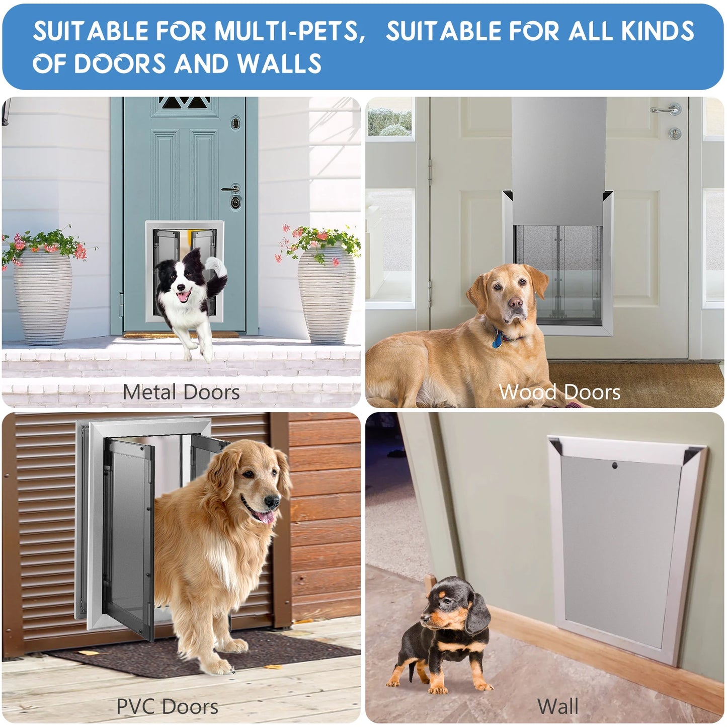Large French Aluminum Dog Door