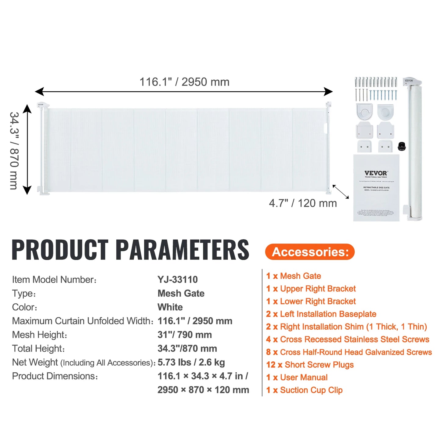 Retractable Baby Gate