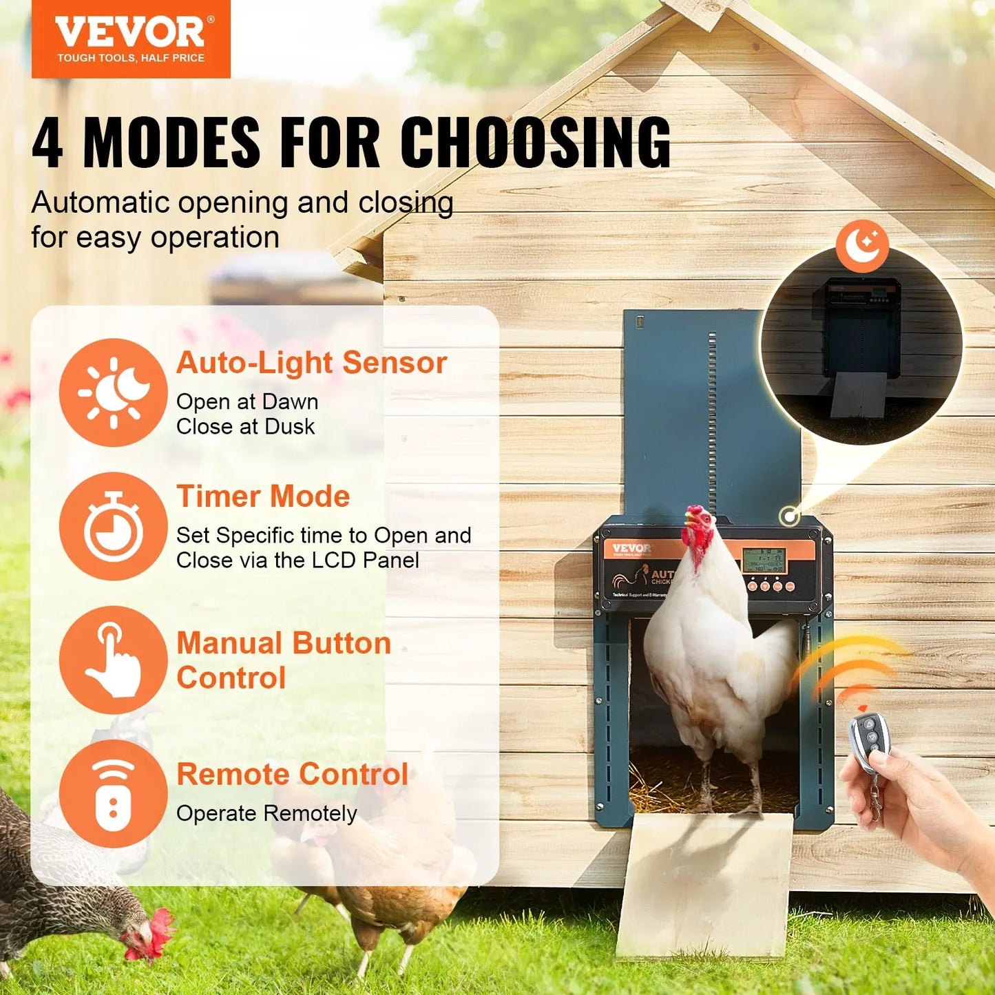 VEVOR Automatic Chicken Coop Door