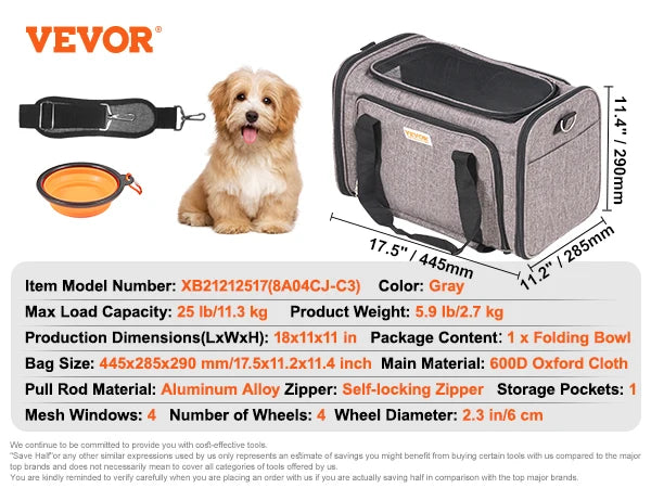 VEVOR Pet Carrier