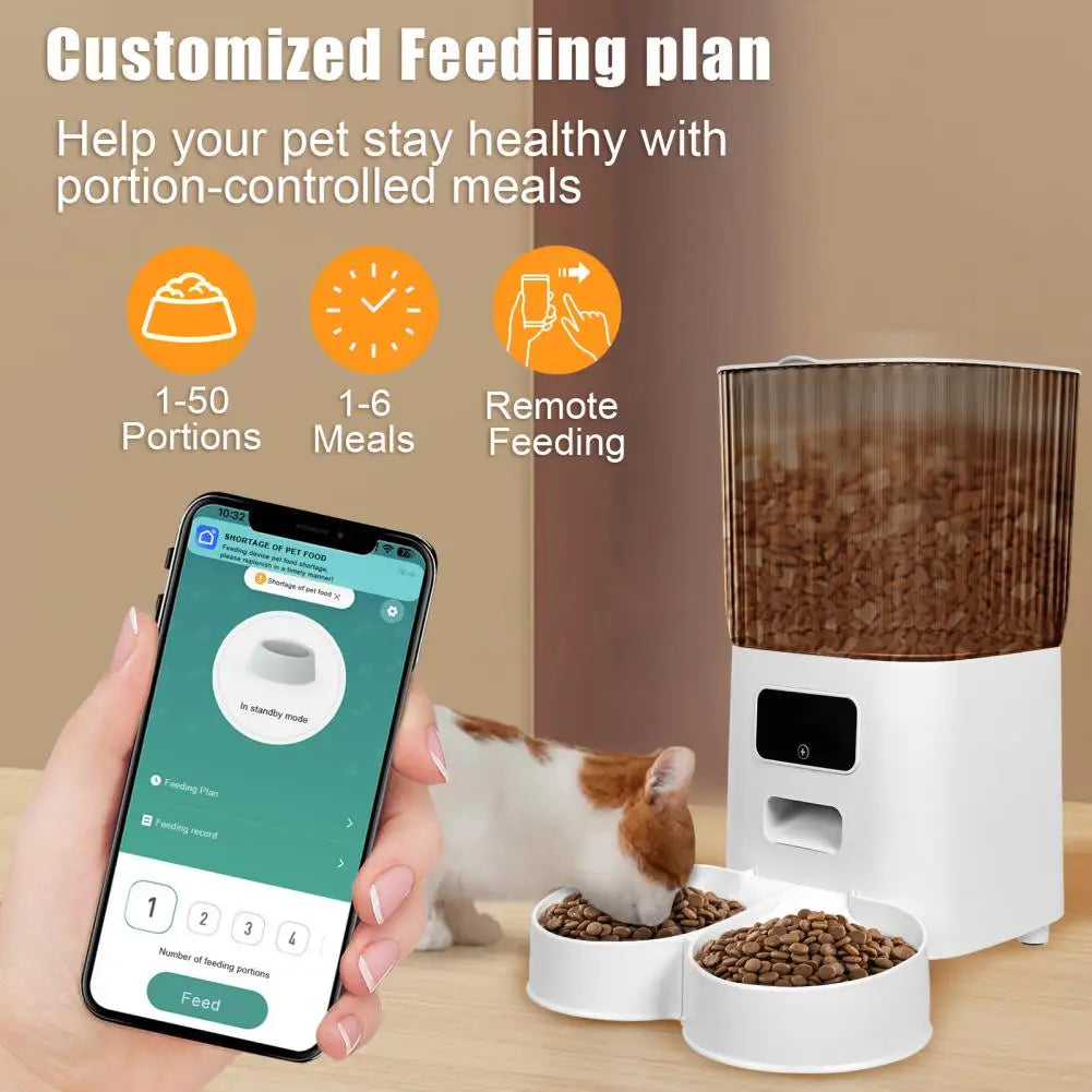 Smart Pet Feeder with Dual Bowls