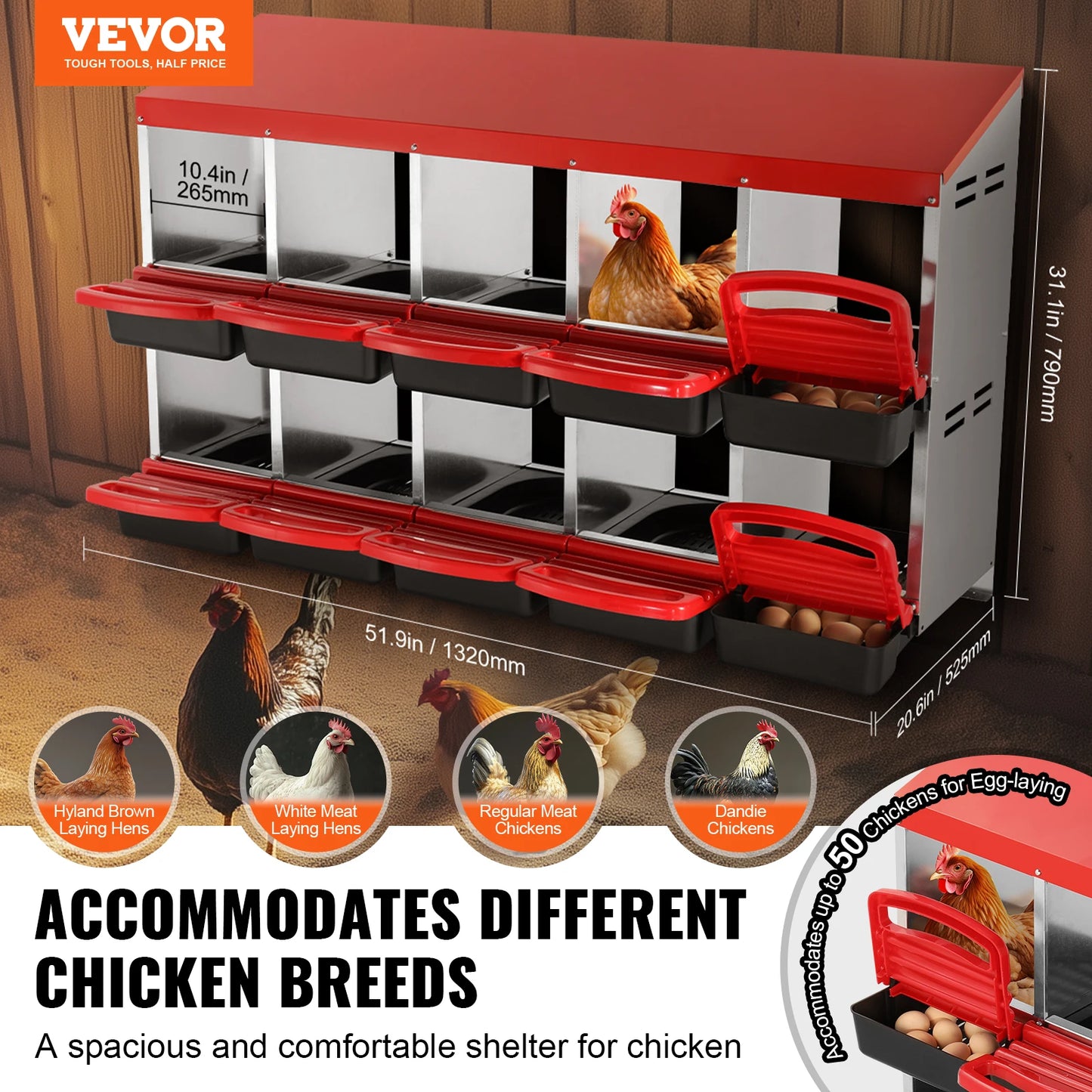 VEVOR Chicken Nest Box