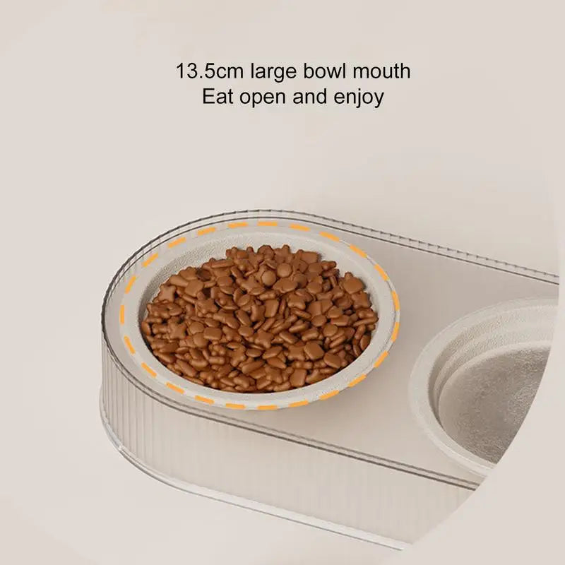 Pet food and water bowl set