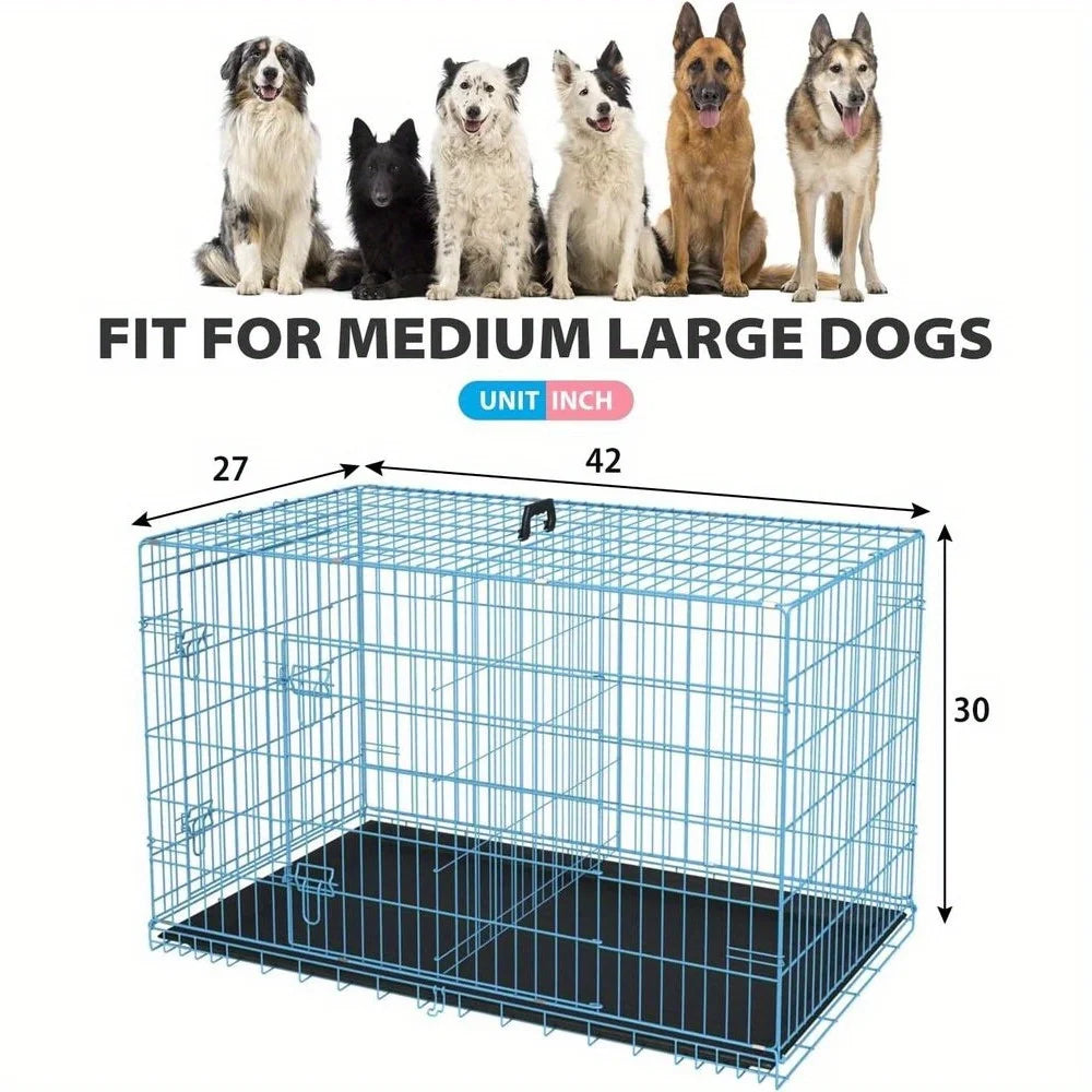 Folding wire kennel crate