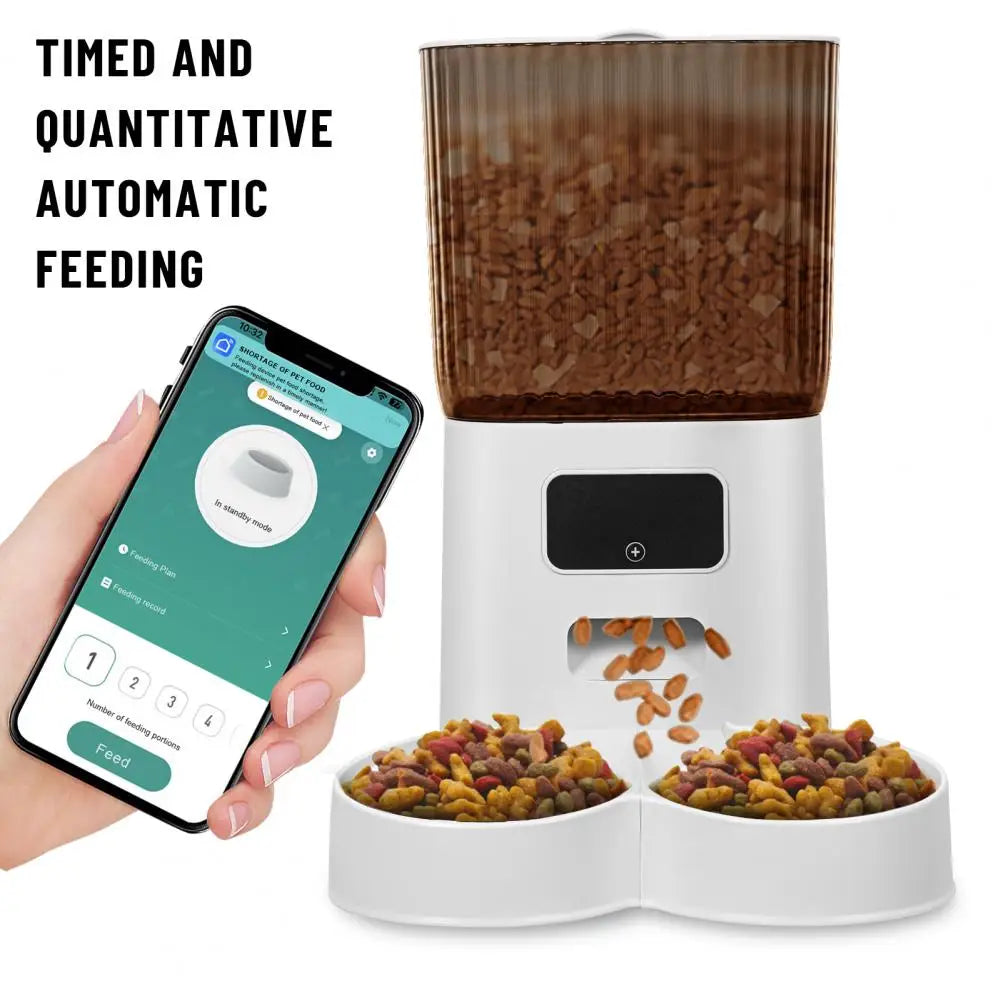 Smart Pet Feeder with Dual Bowls