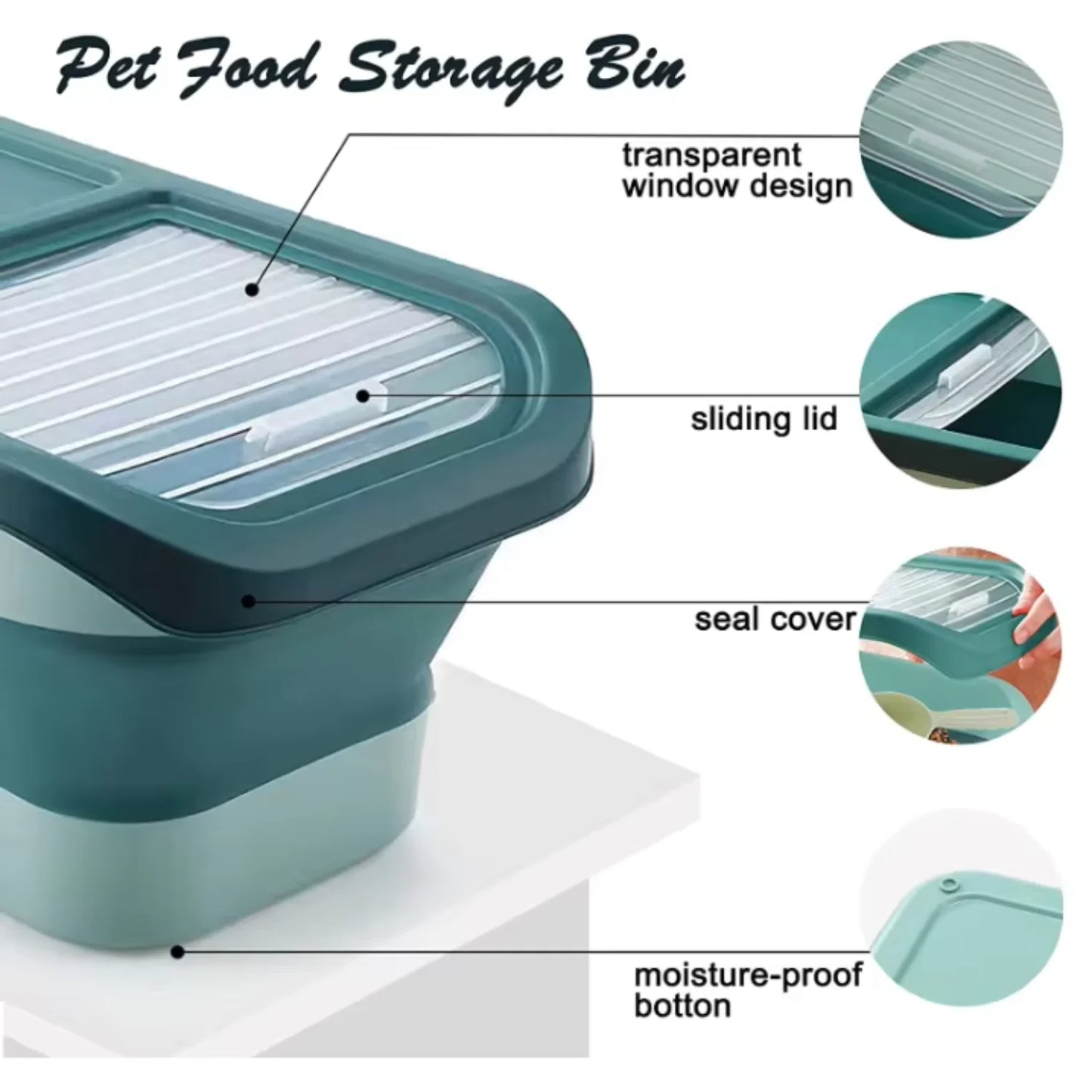 Airtight pet food container