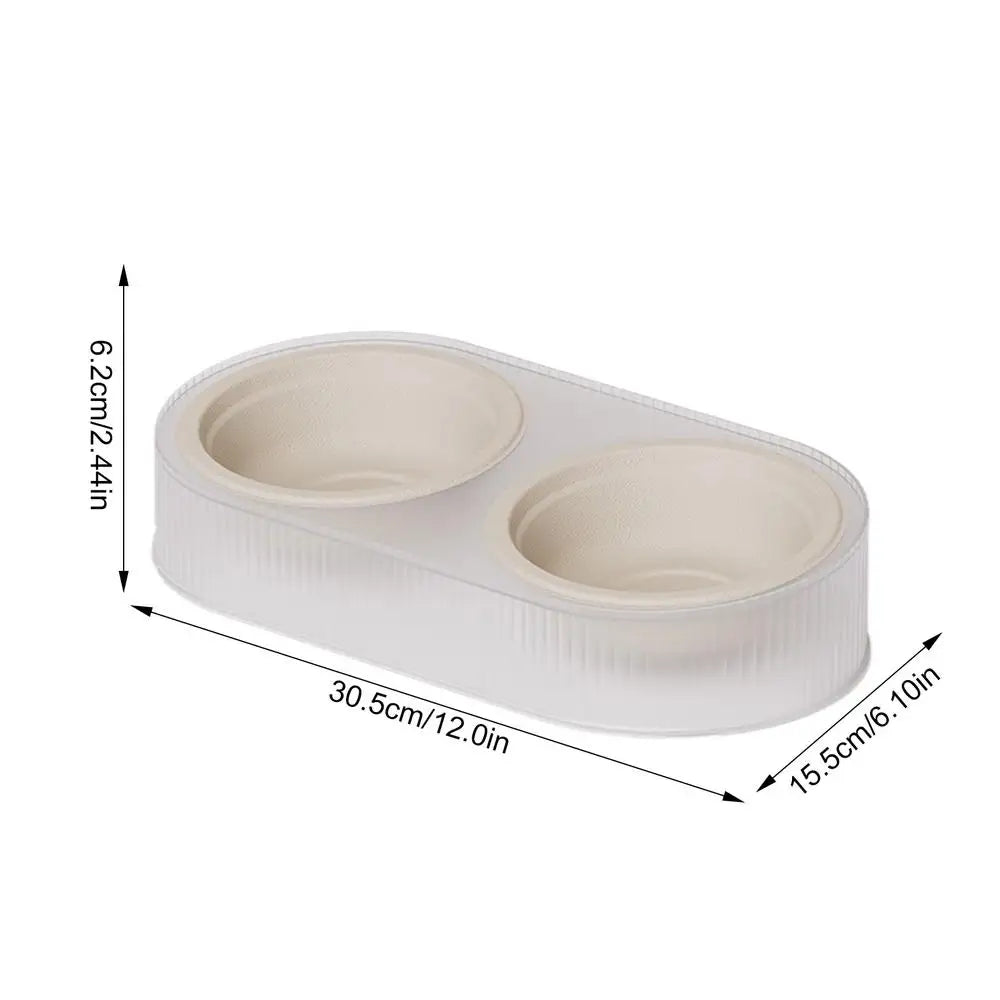 Pet food and water bowl set