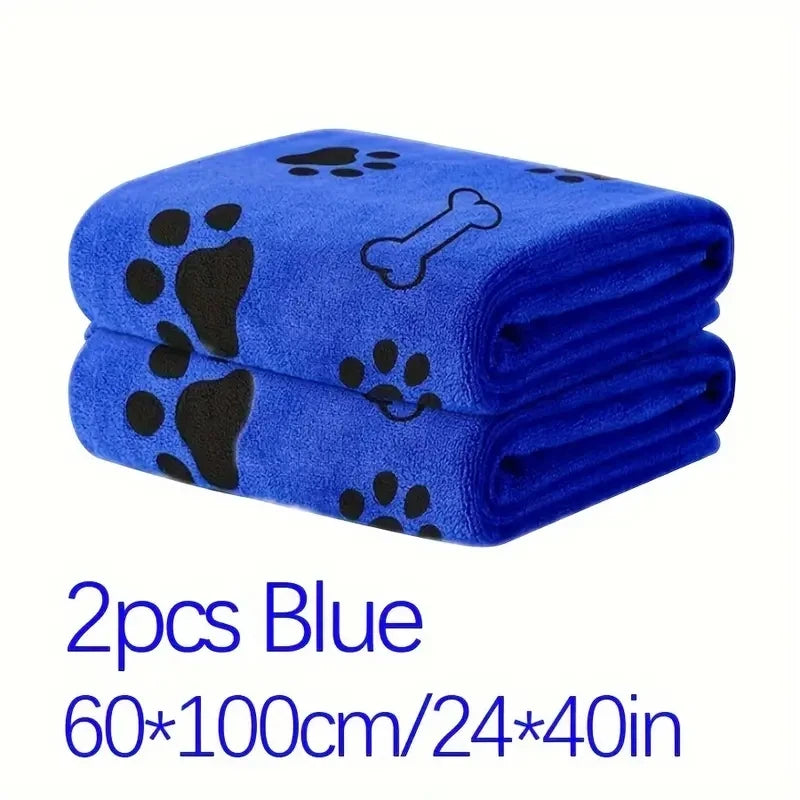 2pcs Soft Microfiber Dog Towels