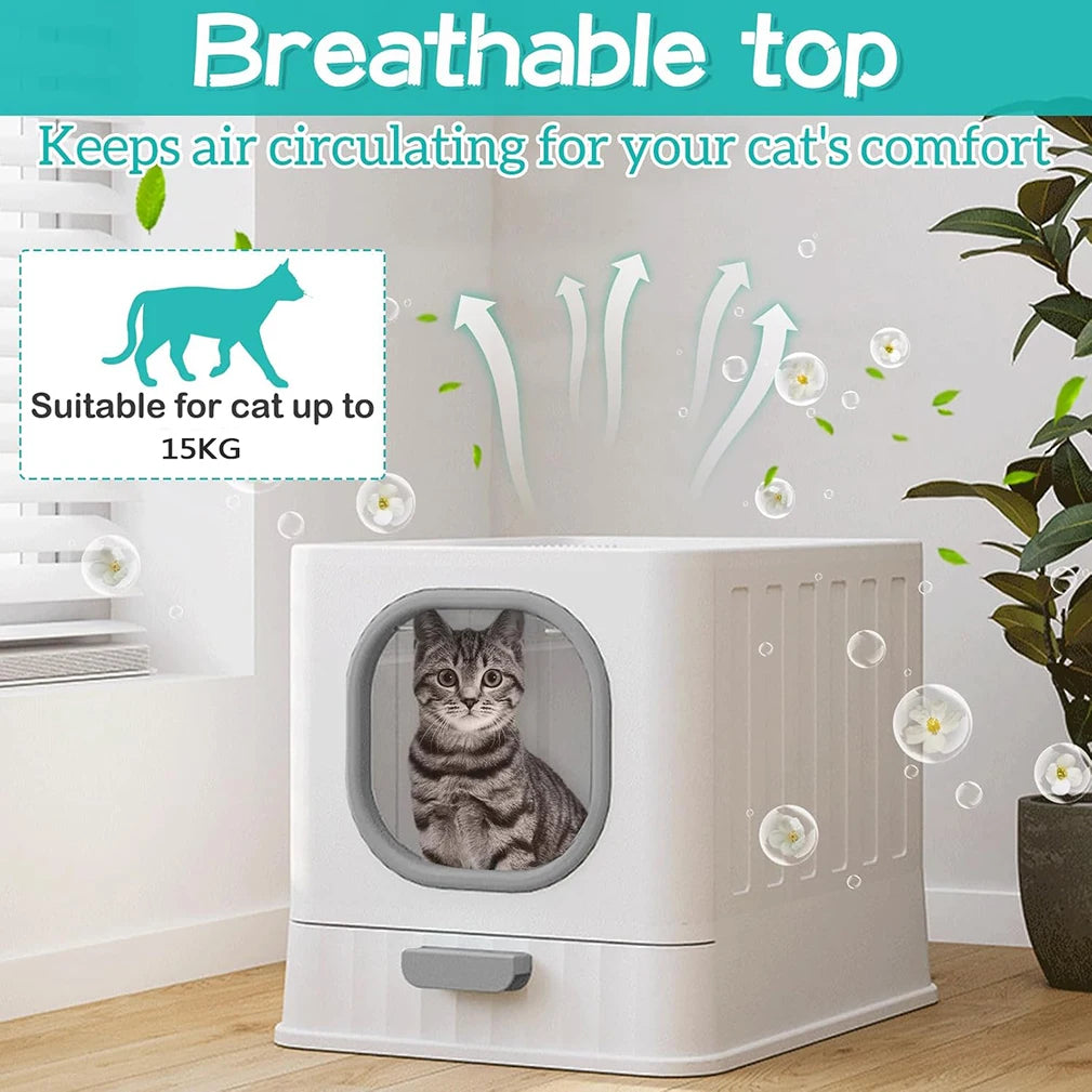 Enclosed Cat Litter Box