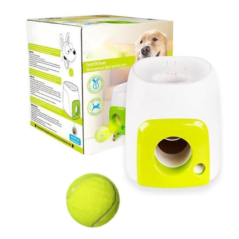 Dog Interactive Training Reward Machine Tennis Smart Pet Food Dispenser Tennis Plastic Feeder Toy Pet Interactive Supplies New