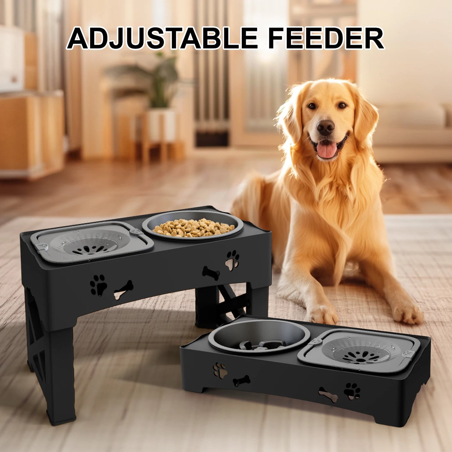 3 In 1 Pet Feeder Slow Feed Bowls