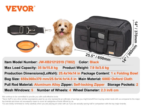 VEVOR Pet Carrier