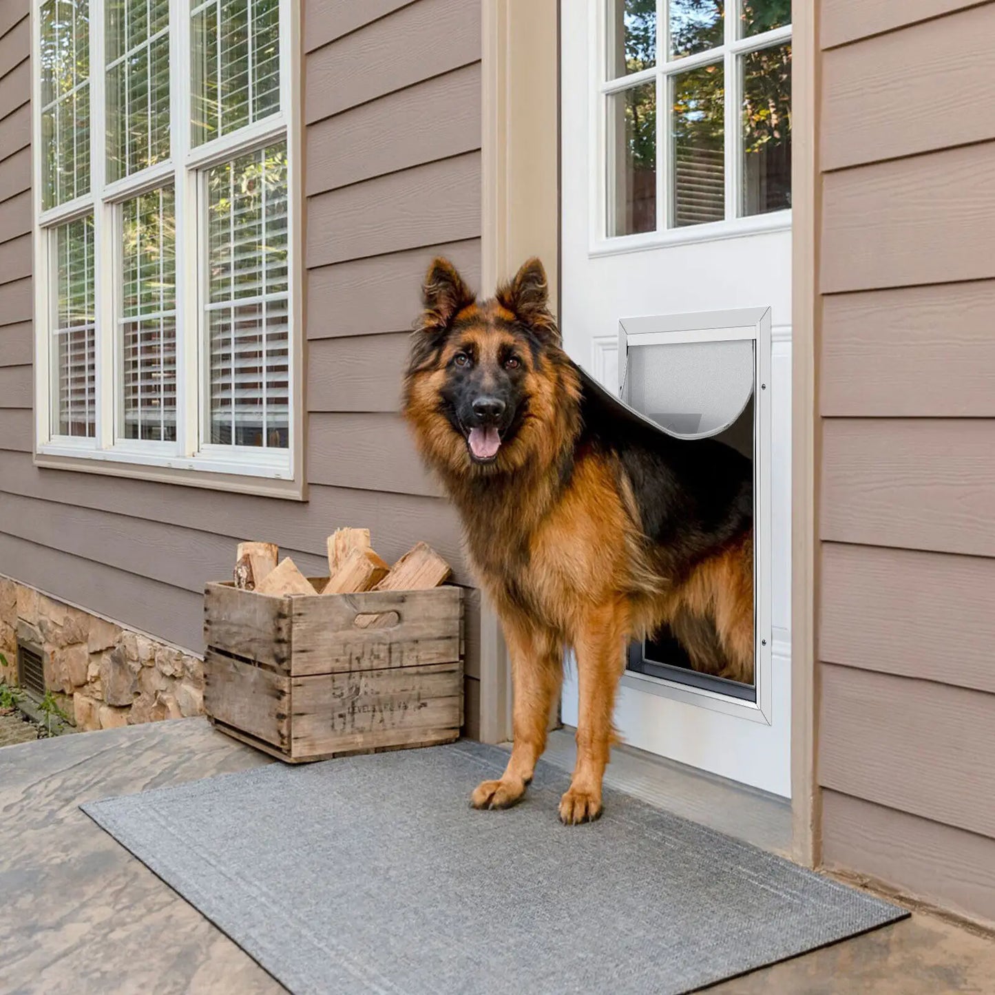 Large French Aluminum Dog Door