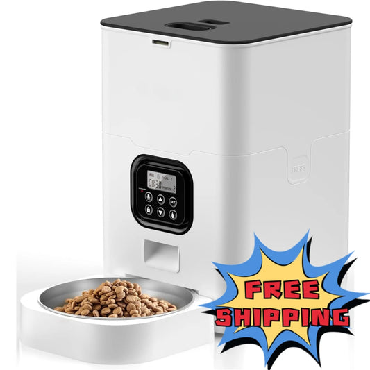 Automatic Timed Pet Feeder w/ Dry Food Dispenser