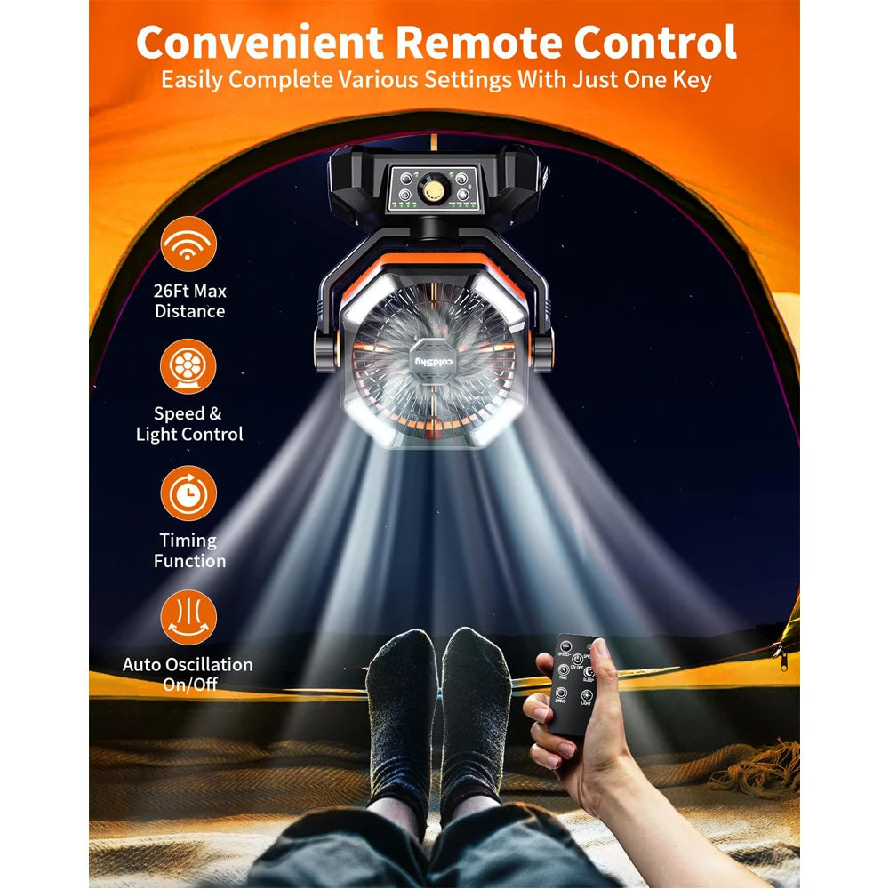 Portable battery operated fan