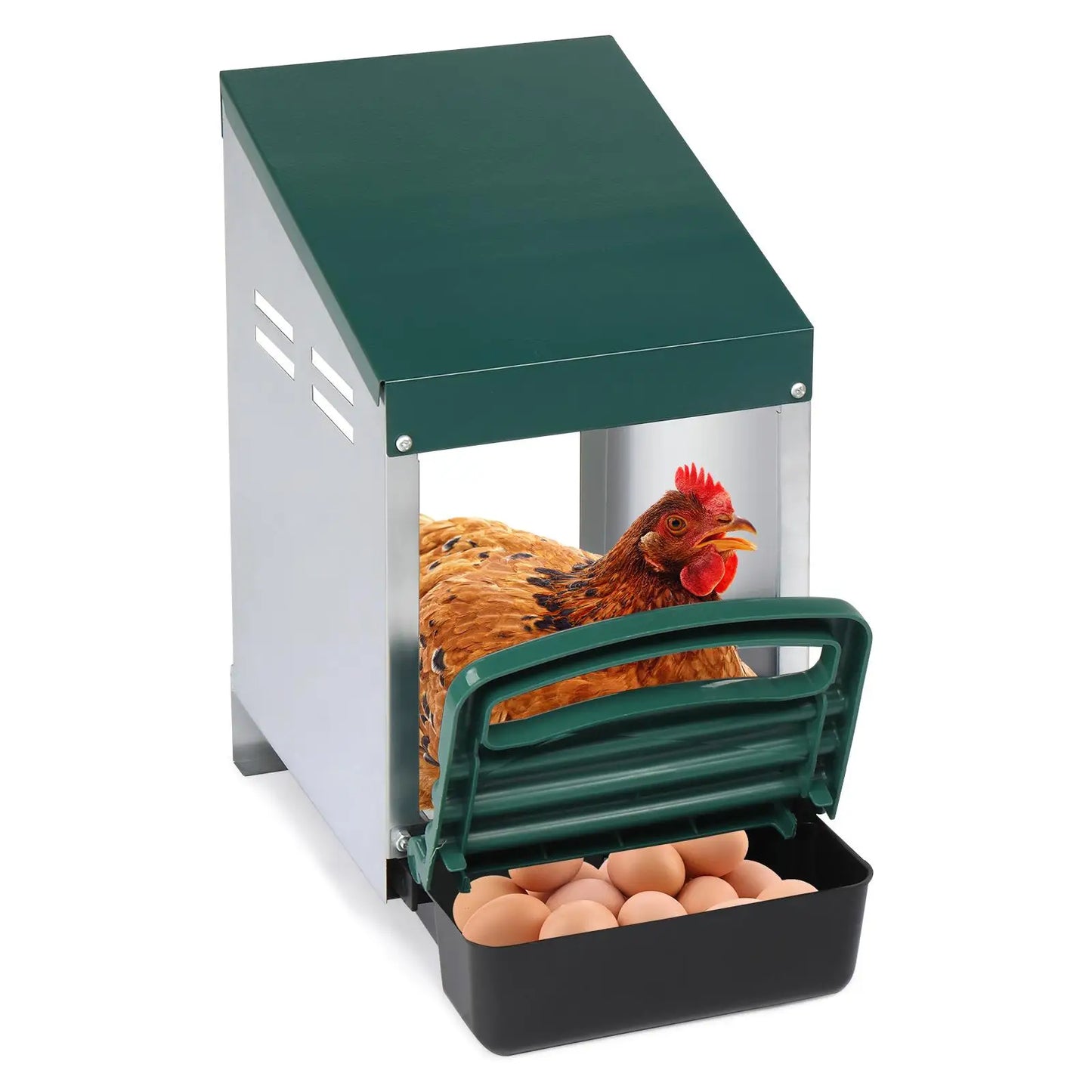 Chicken Nesting Box with Plastic Basket