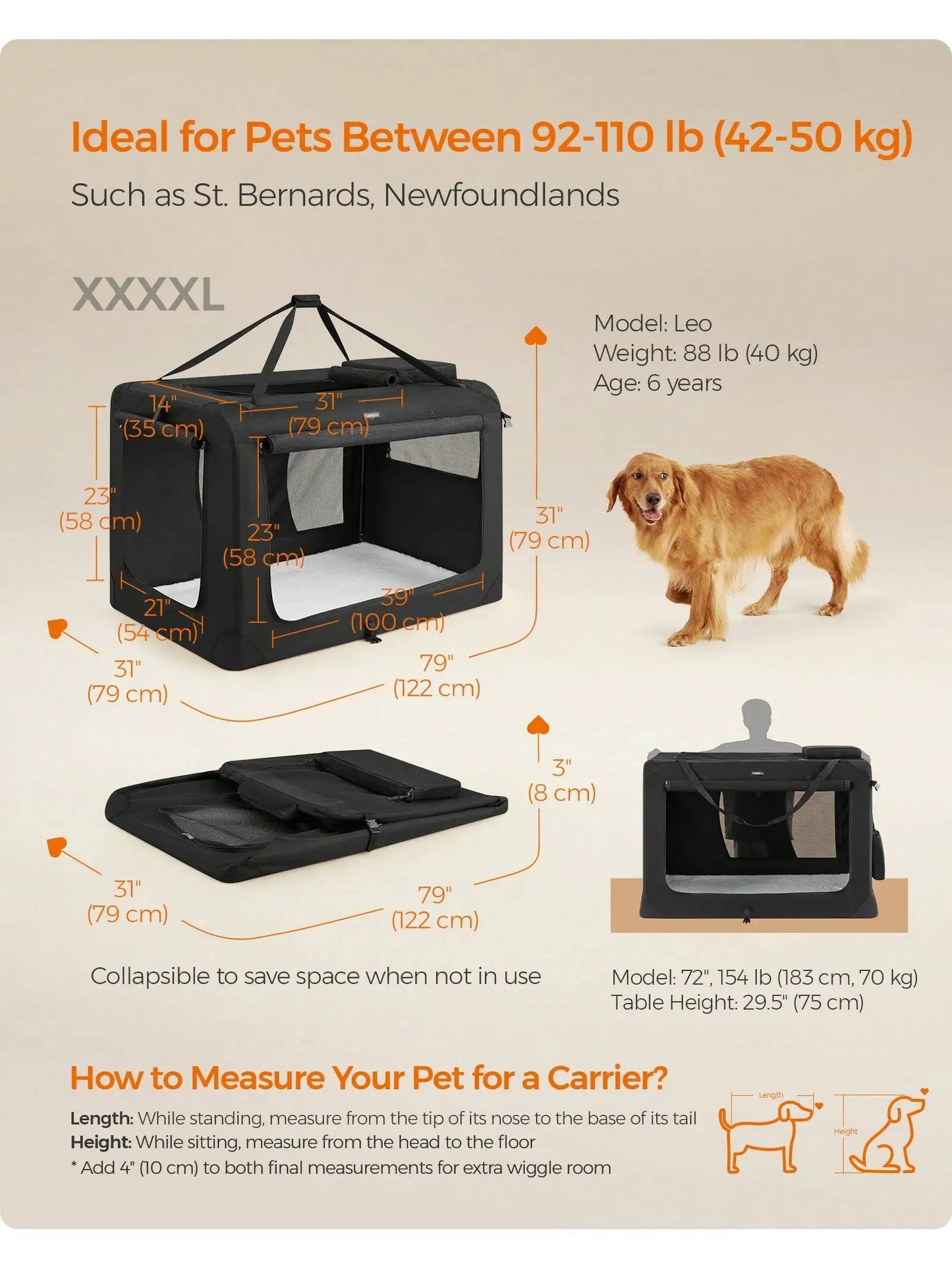 Collapsible Soft Dog Crate