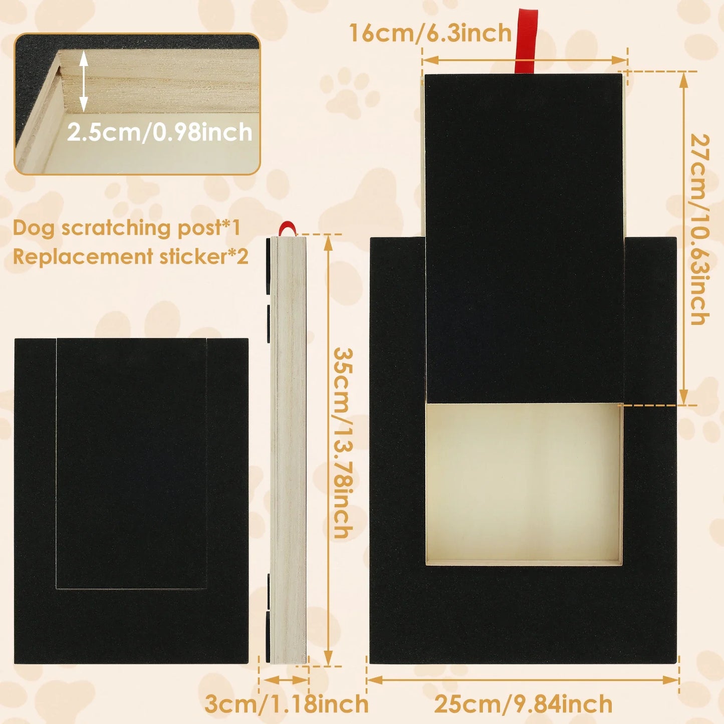 Dog Scratch Board  with Built-in Snack Box