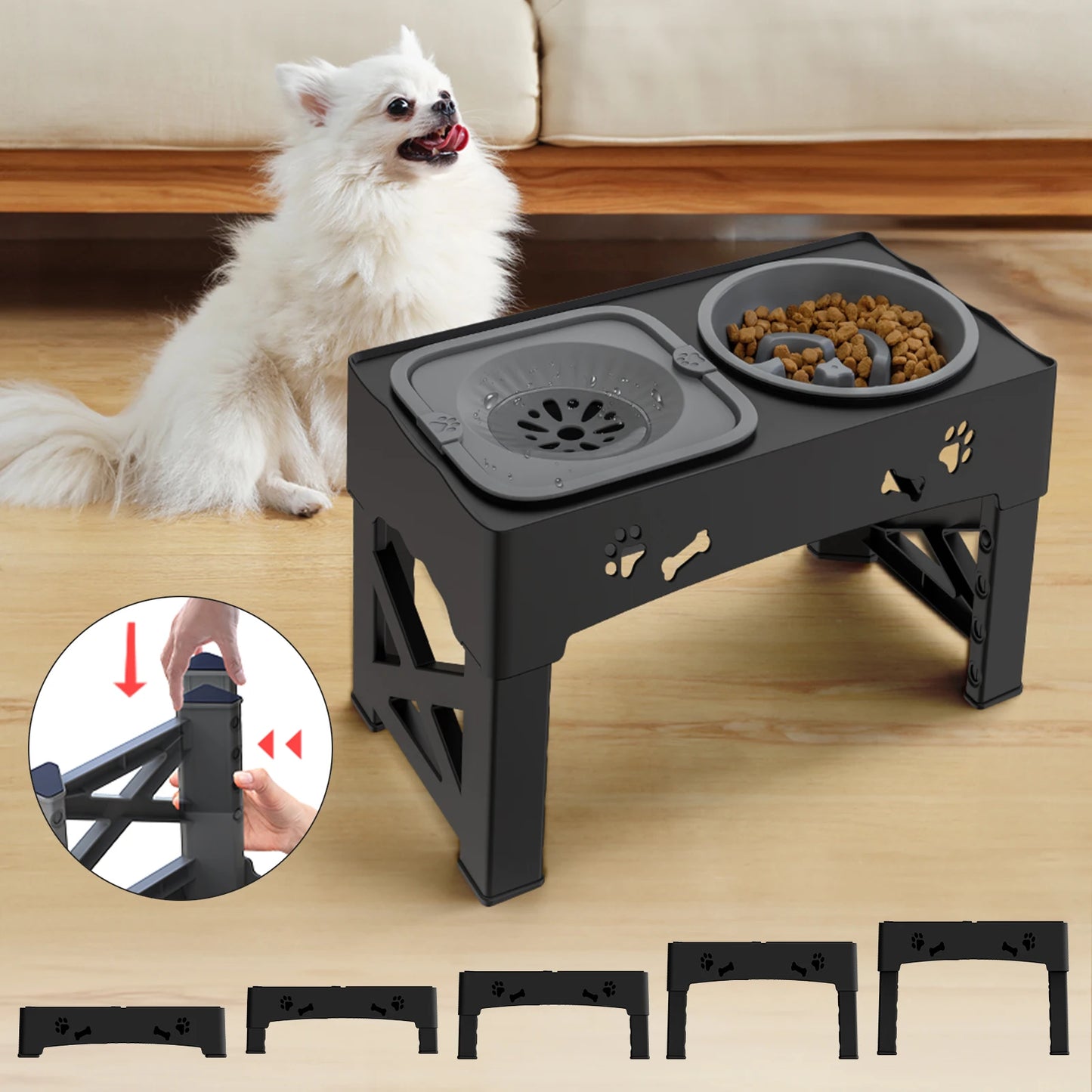 3 In 1 Pet Feeder Slow Feed Bowls