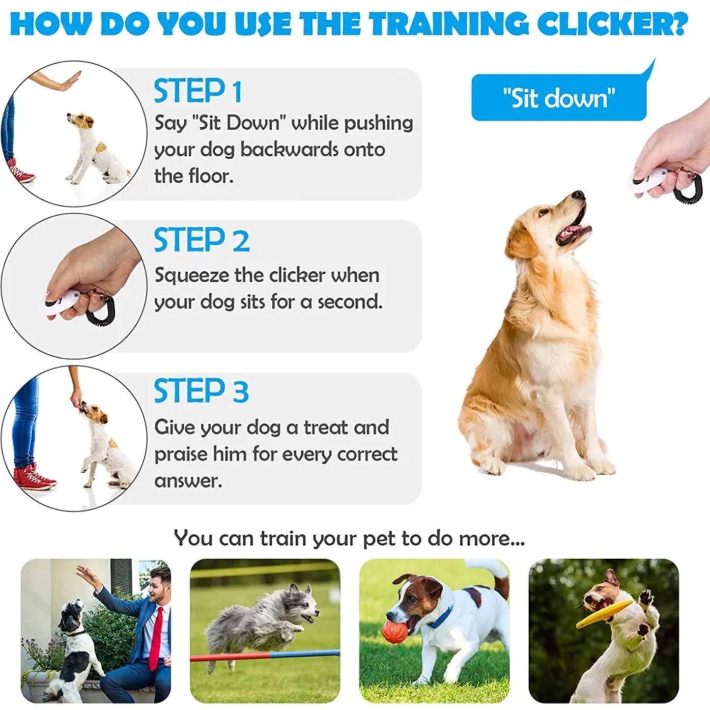 2/Pack Dog Training Clicker