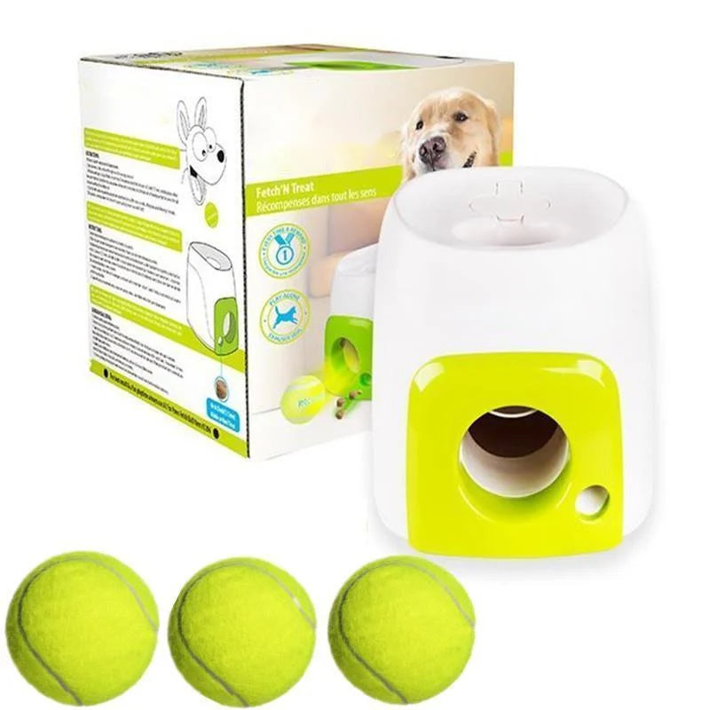 Dog Interactive Training Reward Machine Tennis Smart Pet Food Dispenser Tennis Plastic Feeder Toy Pet Interactive Supplies New