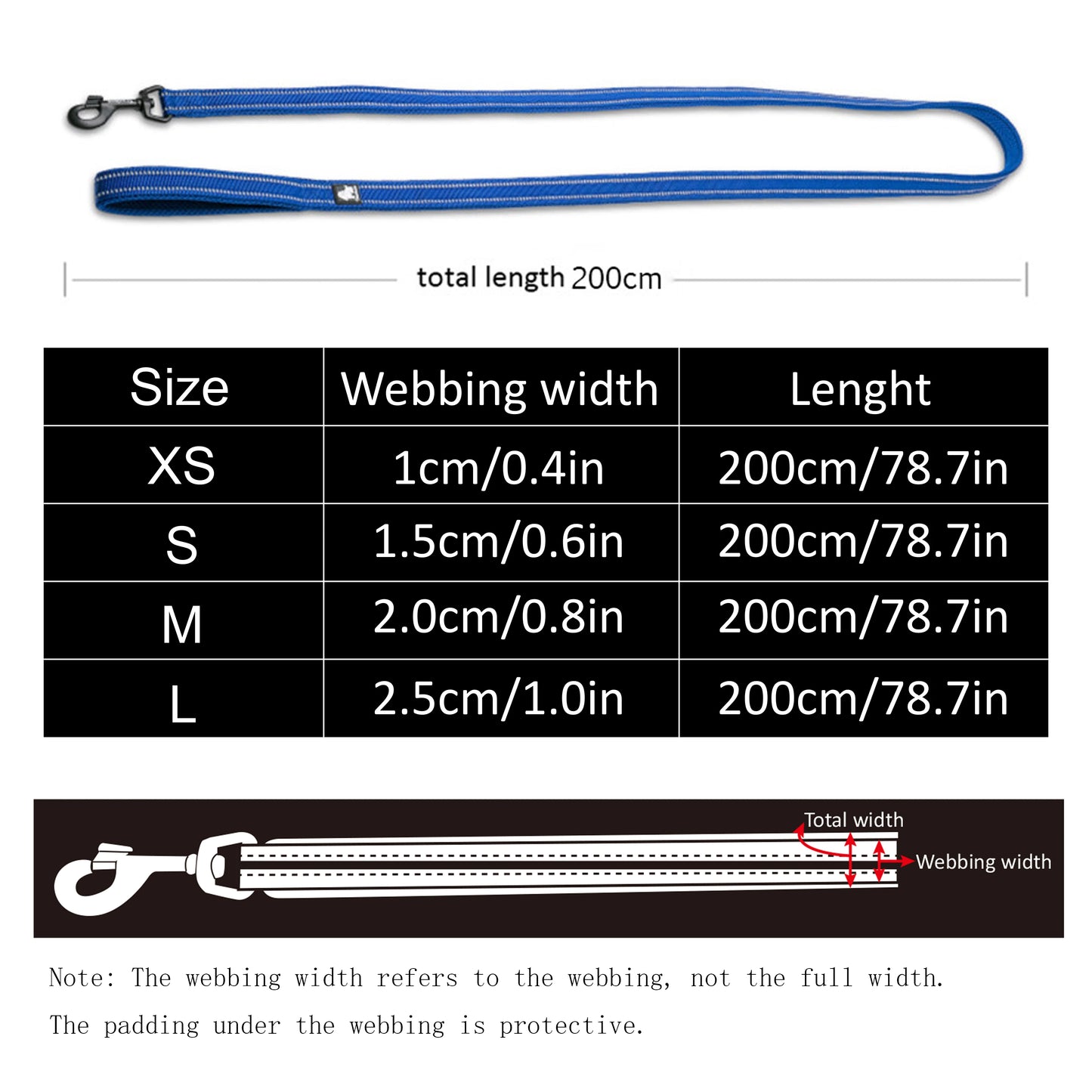 Reflective pet leash