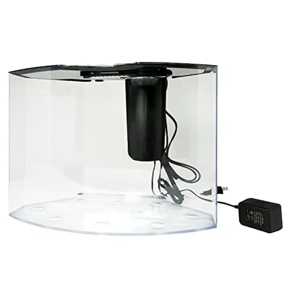 5 Gallon Curved-Front Aquarium Kit with LED Lights