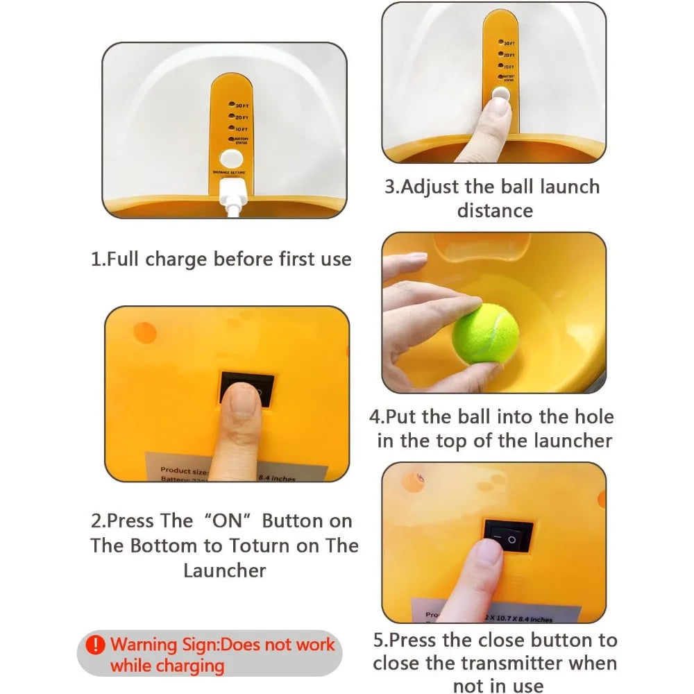 Dog Ball Launcher  With 12 Tennis Ball