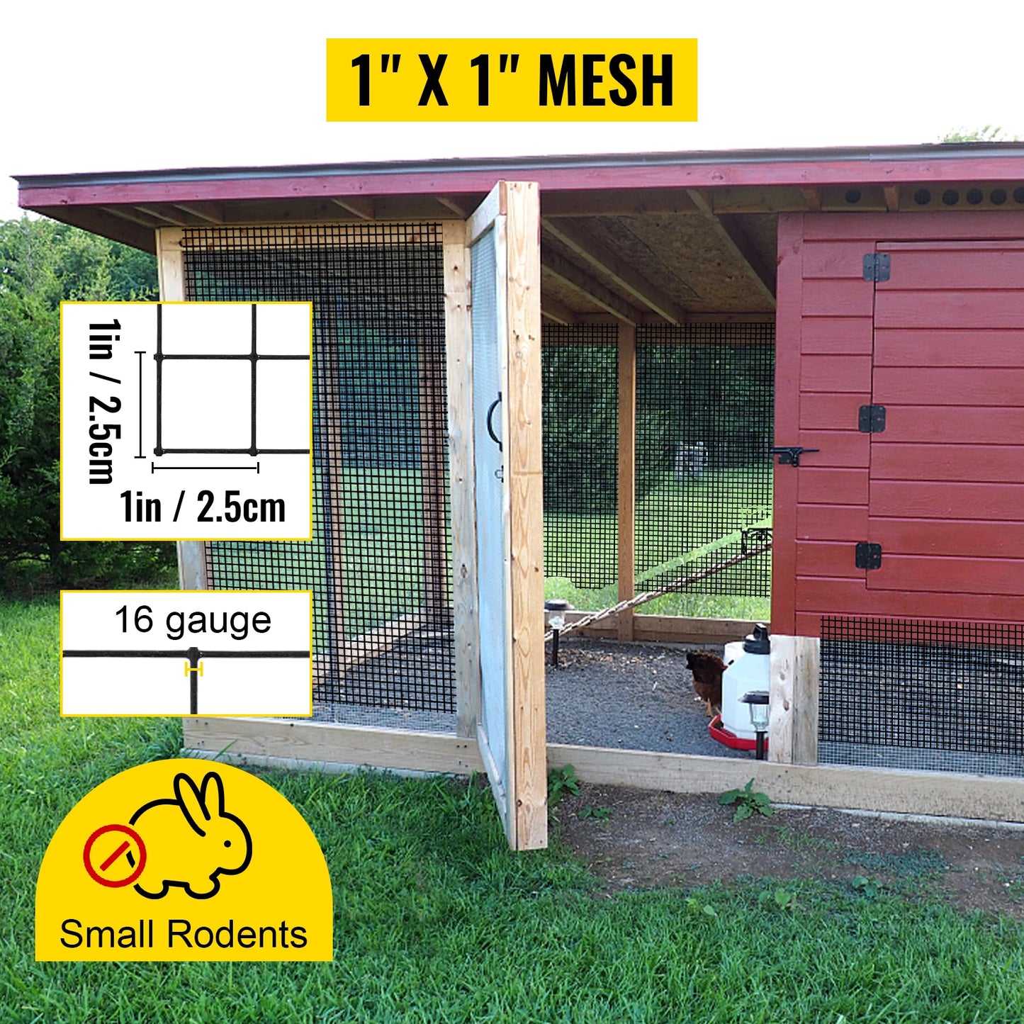 Welded Wire Fence Vinyl Coated Black Hardware Cloth & Mesh