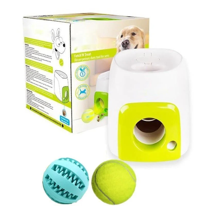 Dog Interactive Training Reward Machine Tennis Smart Pet Food Dispenser Tennis Plastic Feeder Toy Pet Interactive Supplies New