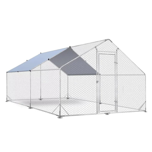 Chicken Coop with Waterproof and Anti-Ultraviolet Cover 13' L X 9.8' W X 6.4' H