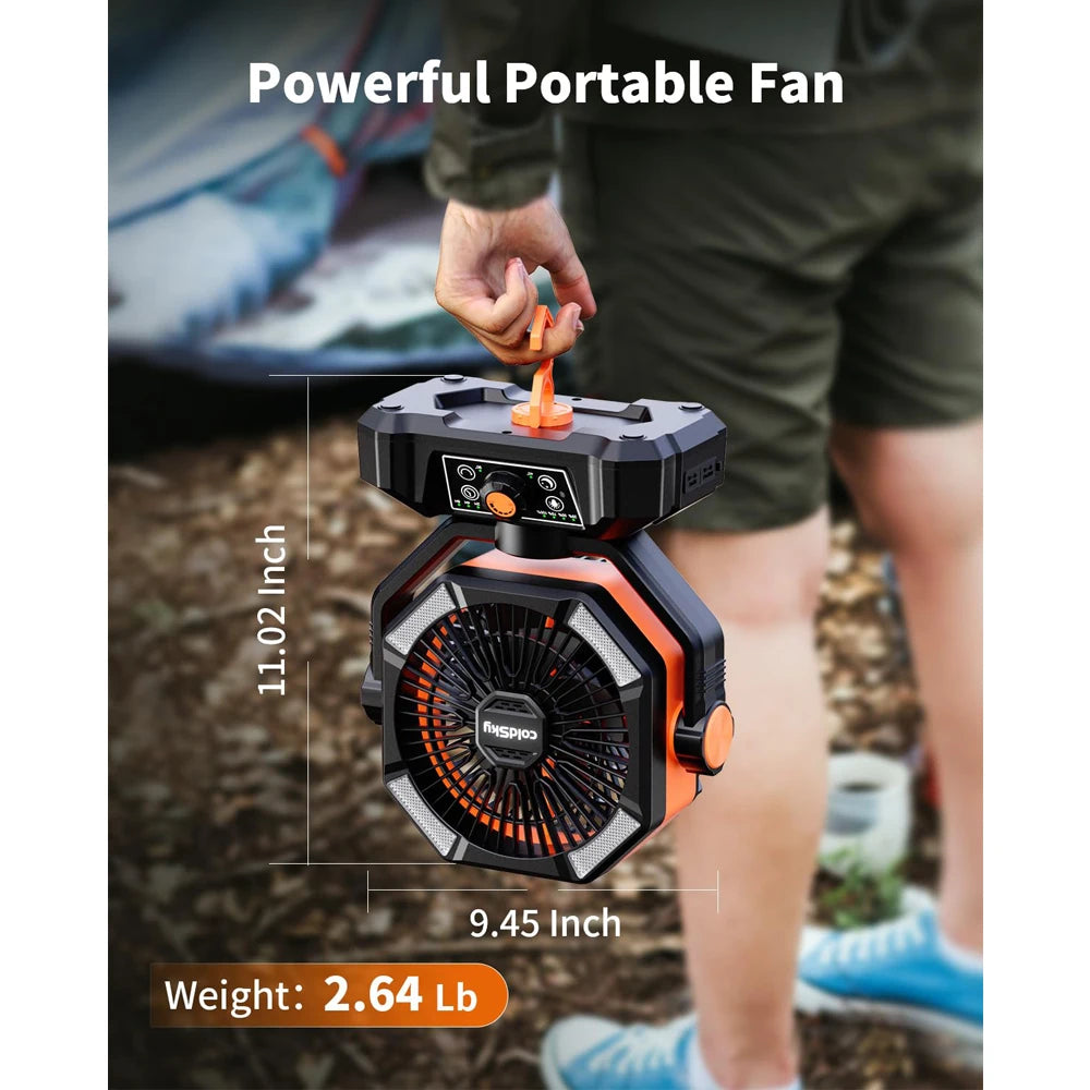 Portable battery operated fan