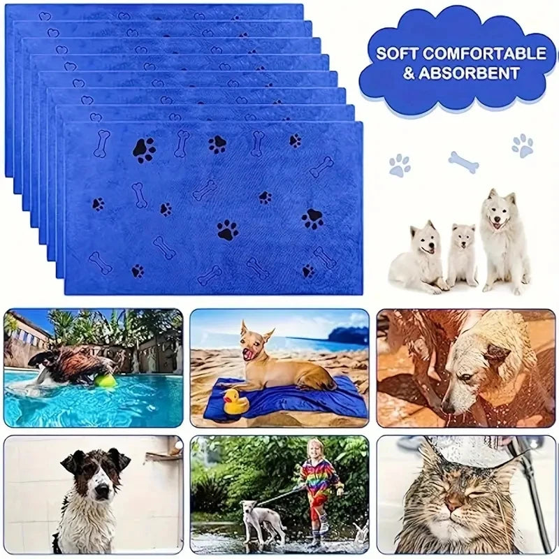 2pcs Soft Microfiber Dog Towels