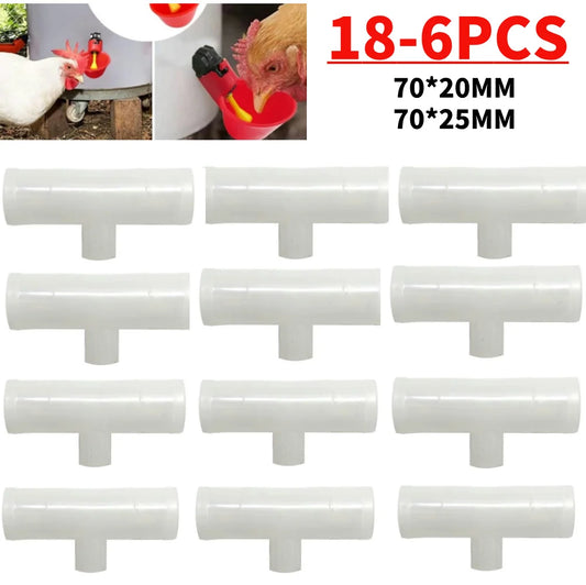 Drinking Tee Connector for Chicken